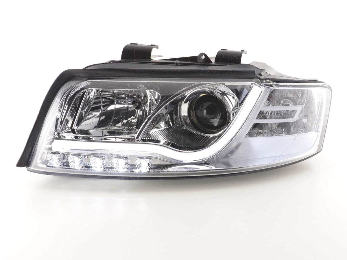 Scheinwerfer Set Daylight LED Tagfahrlicht Audi A4 Typ 8E 01-04 chrom Scheinwerfer Set Daylight LED Tagfahrlicht Audi A4 Typ 8E 01-04 chrom
